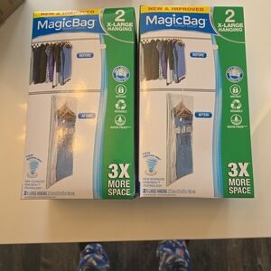 New 4 Total 2× 2 XL Magic Vacuum Sealed Garment Bags